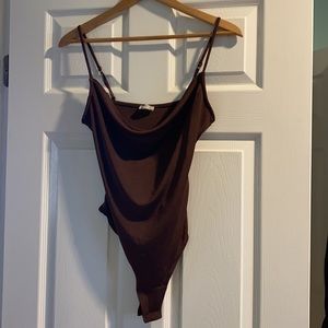 Free People metallic bronze bodysuit